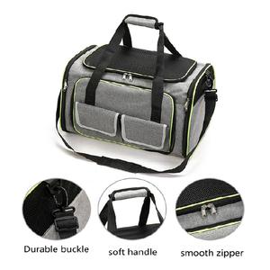 Cage pour chien et chat en maille respirante de qualité supérieure sac Carrie de voyage extensible de grande capacité pour animaux de compagnie avec système de chariot - Product Image 2