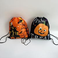 Sac à dos pliable tendance pour l'extérieur avec cordon de serrage, en polyester 210D, option cadeau, pour Halloween