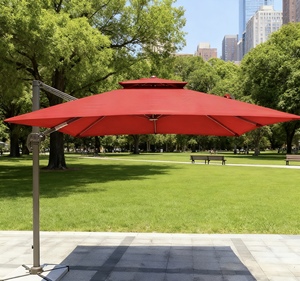 Sombrilla Exterior con Lámpara para <span class=keywords><strong>Terraza</strong></span> de Villa, Sombrilla <span class=keywords><strong>Grande</strong></span> Iluminada para Comedor de Jardín y Protección contra la Lluvia - Product Image 4