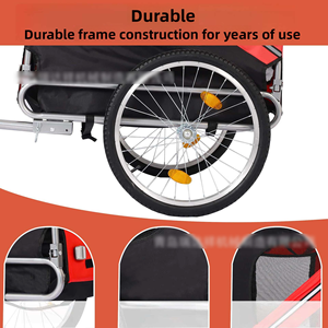 <span class=keywords><strong>Remolque</strong></span> <span class=keywords><strong>para</strong></span> Bicicleta Personalizable <span class=keywords><strong>de</strong></span> 16 Pulgadas con Plataforma Plegable <span class=keywords><strong>de</strong></span> Acero Inoxidable <span class=keywords><strong>para</strong></span> Transportar <span class=keywords><strong>Perros</strong></span> - Product Image 4