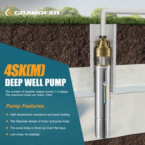 GRANDFAR AC 220V Stainless Steel High Water <b>Pump</b> <b>Submersible</b> Large Flow Copper Wire Deep Well 4SKm100/4SKM200/4SKM200 High Press - Product Image 2