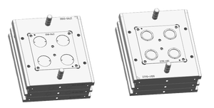 बेस प्लेट 50,000 1,000,000 शॉट्स के लिए ओम गंध उच्च परिशुद्धता प्लास्टिक इंजेक्शन मोल्ड आधार बहु-गुहा - Product Image 3