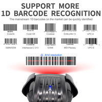 Escáner de Código de Barras con Cable Xincode, Lector de Código de Barras USB Portátil con Soporte, Escáner de Código de Barras Láser 1D para Supermercados M-3100AT