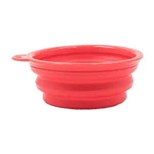 Portable Foldable TPE Silicone Bowl For Outdoor Use Large And Small Pet Cat And Dog Water Bowls Food Bowls