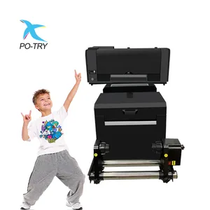 POTRY A3 PET Film DTF Imprimante Machine à secouer la poudre avec tête DX9 pour tout type de T-shirt Vêtement Textile