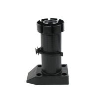 Pied de meuble robuste noir, réglable en hauteur, en plastique, pour armoire de chambre contemporaine et table, installation facile, vente en gros