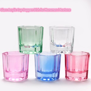 Gobelet professionnel en verre cristal pour liquide acrylique, récipient Dappen, bol de mélange de poudre pour nail art et manucure en salon - Product Image 2