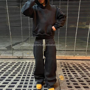 ชุดเสื้อสเวตเชิ้ตและกางเกงขายาวแบบ unisex ชุดวอร์ม ชุดออกกำลังกาย ชุดลำลองผู้ชาย ชุดแทรคสูททรงขาบาน ชุดแทรคสูทสั่งทำพิเศษสำหรับผู้ชาย - Product Image 1