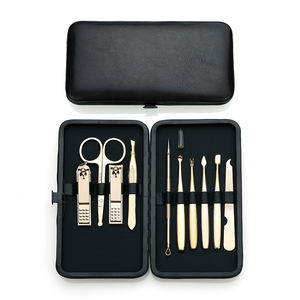 Set di strumenti professionali per Manicure portatile per bambini in oro con custodia in acciaio inox <span class=keywords><strong>tagliaunghie</strong></span> per dita e <span class=keywords><strong>piedi</strong></span> - Product Image 5