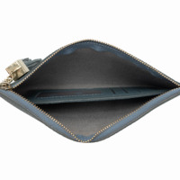 Dompet Wanita Kulit PU Biru Teal dengan Resleting, Dompet Panjang dengan Tempat Kartu yang Dapat Dilepas, Portabel 6 Inci untuk Sehari-hari.