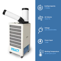 Enfriador de Aire Industrial Portátil con Ducto de Aire y Cabezal Oscilante de 7700 BTU, 110-240 V, 460 m³/h