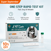 Test combiné Parvovirus/Giardia CPV/GIA Canin – Kit de détection vétérinaire rapide triple en une étape pour hôpitaux vétérinaires