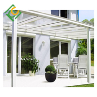 Auvents de soleil solides en polycarbonate d'aluminium imperméable pour jardin, balcon, patio