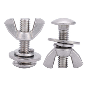 DIN316 M3 M4 M5 M6 M8 M10 Stainless Steel 304 Thumb <b>Wing</b> <b>Screws</b> <b>Wing</b> Bolts with Rounded <b>Wings</b> - Product Image 6