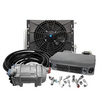 Pendingin Udara Mobil, Underdash Universal 12V 24V Ac Kit dengan Kendaraan Listrik Ac Kompresor Ac