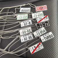 18 Design Métal JDM Voiture AE86 GTR Plaque D'immatriculation Collier Pendentif Pour Rétroviseur Intérieur