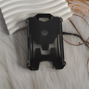 Cross-border spot outdoor <b>ID</b> card sleeve, black, thickened, heavy-duty, PC vertical version, name tag, card sleeve, protective - Product Image 3