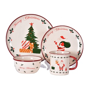 Juego <span class=keywords><strong>de</strong></span> Platos y Tazas Navideños al por Mayor, Juego <span class=keywords><strong>de</strong></span> Vajilla <span class=keywords><strong>de</strong></span> Cerámica, Juegos <span class=keywords><strong>de</strong></span> Vajilla <span class=keywords><strong>de</strong></span> Porcelana, Estilo Americano, Regalos Empresariales, Diseño <span class=keywords><strong>de</strong></span> Frutas - Product Image 1