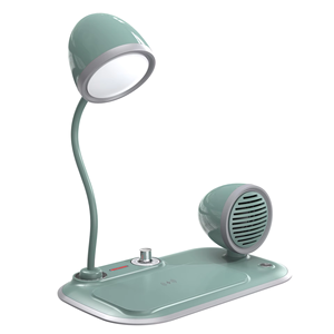 Lampe de bureau rétro alimentée par GaN avec chargeur sans fil, haut-parleur Bluetooth et réveil, LED protectrice des yeux, port Type-C pour <span class=keywords><strong>iPhone</strong></span> et Android - Product Image 3