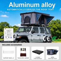 Carpa de Techo para Auto, SUV, con Carcasa de Aleación de Aluminio, Apertura Automática Rápida, Doble Capa, Fácil Instalación, para las Cuatro Estaciones