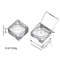 Usine de source Emballage cosmétique Boîte d'emballage Blush Flip Single Fard à paupières Emballage vide Mini Palette de fard à paupières mignon