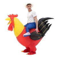 Costume gonflable de poulet Costume gonflable de coq adulte Costume gonflable d'équitation d'enfants