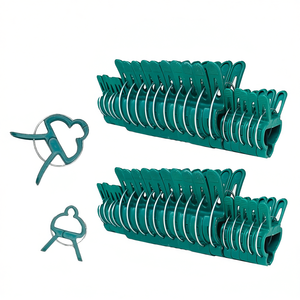Clip da Giardino Verdi 40 Pezzi Rivestiti in Plastica per Piante Rampicanti, Supporto per Pomodori, Cetrioli, Fagioli, Zucca - Forniture da Giardino - Product Image 1