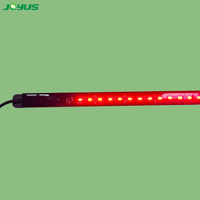 Barre lumineuse LED rigide tricolore rouge ambre blanc 12V à intensité variable avec interrupteur marche/arrêt, installation magnétique pour éclairage de plancher de chargement 30CM IP67