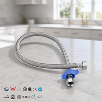 Manguera de Agua Flexible Trenzada de Acero Inoxidable al por Mayor, Tubo Interior de PVC SS304, Longitud Personalizada OEM, MOQ 500