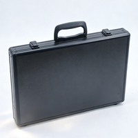 Valise en aluminium noir avec mousse antichoc, étui rigide en aluminium personnalisé pour outils professionnels et équipements