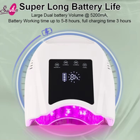 Machine à manucure professionnelle 98W, lampe UV LED rechargeable sans fil, sécheuse à ongles pour vernis gel, pour salon de beauté