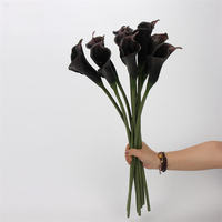 Centre de table de mariage Calla Lily - Fleurs artificielles rétro en PU au toucher réel 62 cm (éco-responsables)