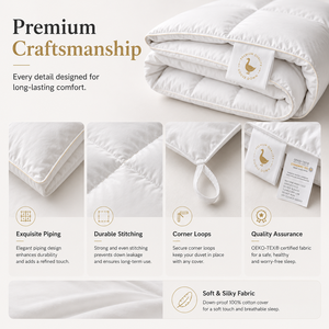 <span class=keywords><strong>Couette</strong></span> en duvet <span class=keywords><strong>de</strong></span> <span class=keywords><strong>canard</strong></span> toutes saisons, douce, respirante, légère, collection hôtelière, insert <span class=keywords><strong>de</strong></span> <span class=keywords><strong>couette</strong></span> pour adultes - Product Image 5