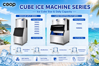 Machine à glaçons industrielle de 500 kg à refroidissement par eau, certifiée CE, modulaire, avec pompe, dotée d'une haute productivité et d'une économie d'énergie