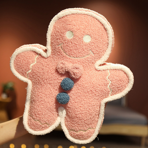 Lindo árbol de Navidad muñeco de nieve hombre de jengibre almohada sala de estar sofá cojín muñeca día de Navidad corona decoración regalo de los niños - Product Image 6