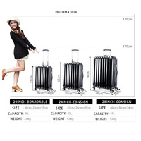 Ensemble de 3 valises à roulettes extensibles en PP rigide, légères, imperméables, écologiques, avec serrure, unisexe, pour voyage, en polyester