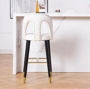 <span class=keywords><strong>Tabouret</strong></span> haut nordique moderne <span class=keywords><strong>de</strong></span> luxe léger en chêne pour la salle à manger et le salon pour la maison Design <span class=keywords><strong>Bar</strong></span> Réception Chaise <span class=keywords><strong>de</strong></span> réception - Product Image 4