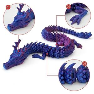 Juguete de Dragón Impreso en 3D Personalizado, Articulado y Flexible, Modelo 3D, Juguete Antiestrés Novedoso para Niños - Product Image 2