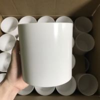 Pots en plastique 12,5 cm, pots à fleurs en mélamine, pots imitation céramique droits
