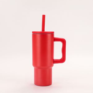Car H4.0 <b>Handle</b> Travel <b>Tumbler</b> <b>40oz</b> Double Wall Vacuum Mug Lid Straw Anti-Slip OEM Custom Logo - Product Image 2