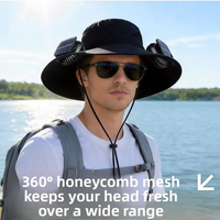 Gorra de Carga Solar Portátil con Ventilador Incorporado, Ligera, 100% Resistente a los Rayos UV, Adecuada para Hombres y Mujeres para Caminar en Verano
