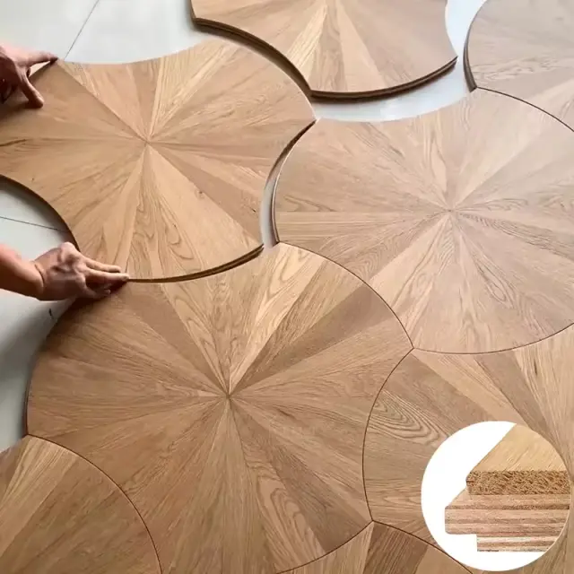 أرضيات خشبية داخلية إيطالية متطورة بتصميم هندسي من 300 طراز، أرضيات باركيه بقشرة خشبية صلبة 1.2 مم كلاسيكية لعرض فيرسايلز