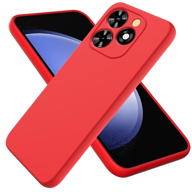 For Tecno Spark 20 Pro Solid Color Liquid Silicone Dropproof Full Coverage Protective Case