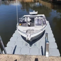 Nouveau Produit Quai de Bateau Plastique Flottant pour Jet Ski avec Rouleaux Ponton Gris Mer Lac Bateau Dock Flottant Plastique HDPE