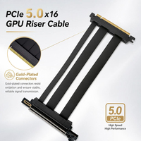 Câble Riser PCIe 5.0 X16 à Angle Droit 90 Degrés 128 Go/s en Cuivre TPE pour Carte Graphique, Câble d'Extension pour Boîtier ITX, Montage GPU