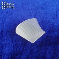 Lentille diffuseur en verre sablé linéaire personnalisée pour les systèmes d'éclairage LED et de projecteurs sur rail