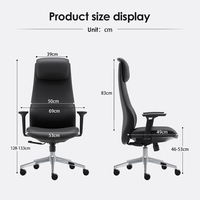 Chaise de bureau ergonomique en cuir à bascule moderne et mobile de luxe chaise de bureau d'ordinateur pivotante confortable en gros