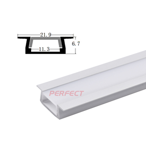 แถบไฟ LED อลูมิเนียมแบบฝังสีเงิน6063-T5สำหรับไฟ LED ขนาด10มม. สำหรับให้แสงสว่างในร่ม - Product Image 2