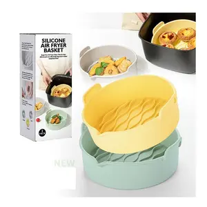 Bon prix Réutilisable Air Fryer Silicone Pot Airfryer Accessoires Pour Four Micro-ondes Gâteau Moule De Cuisson