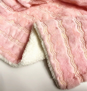 Ấm cúng sang trọng siêu mềm sợi nhỏ flannel lông cừu và màu hồng lót tùy chỉnh Sherpa chăn - Product Image 6